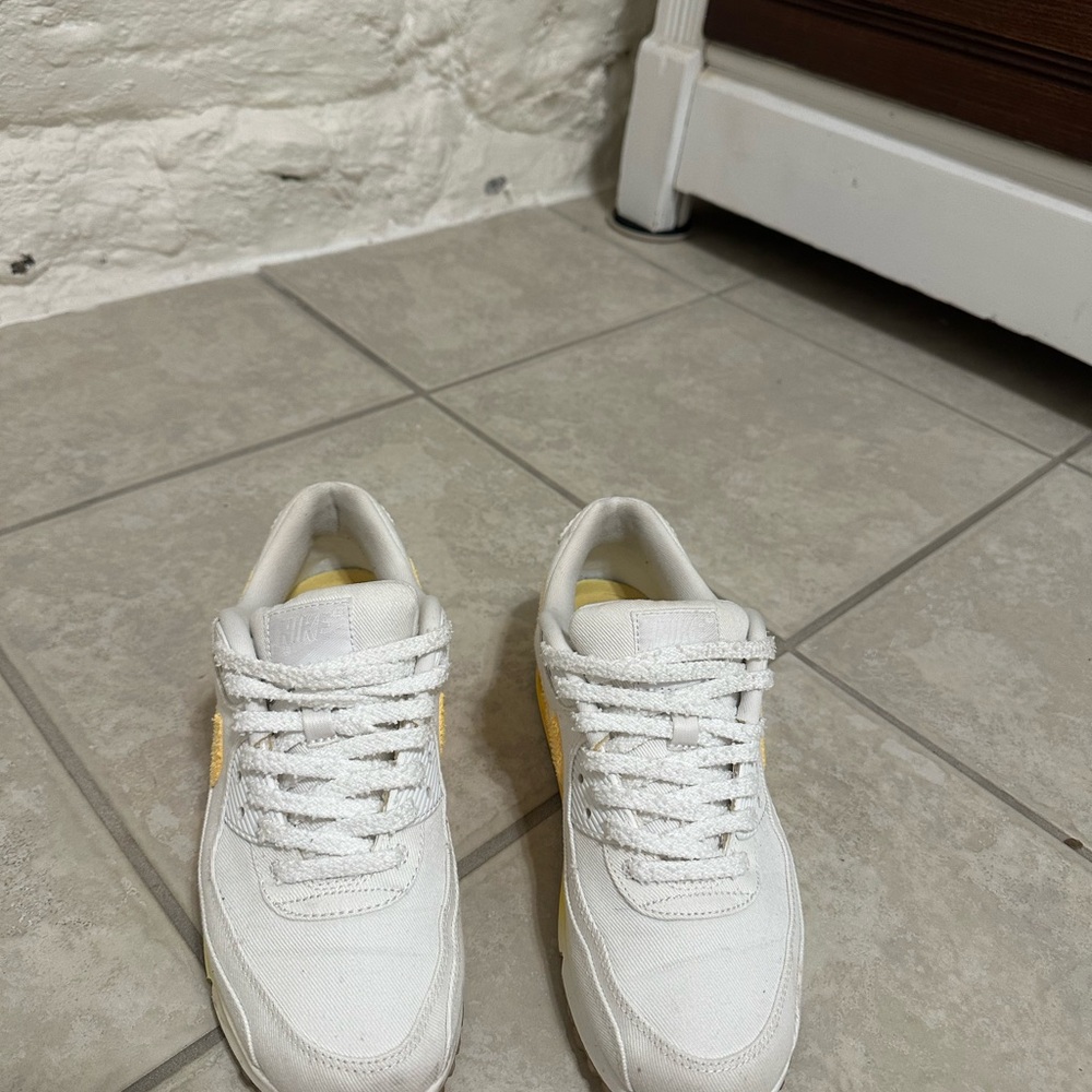 White and Yellow Sneakers